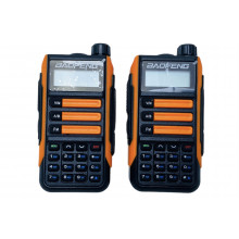 Комплект раций Baofeng UV-16 PLUS оранжевые (Зарядка TYPE-C) 3 режима мощности 10W (2шт)