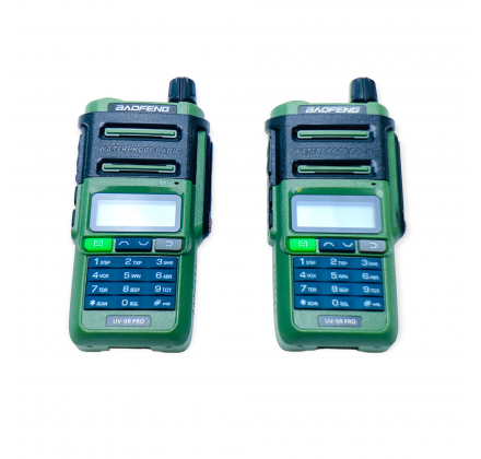 Комплект раций UV-9R  PRO зелёная (2шт) 